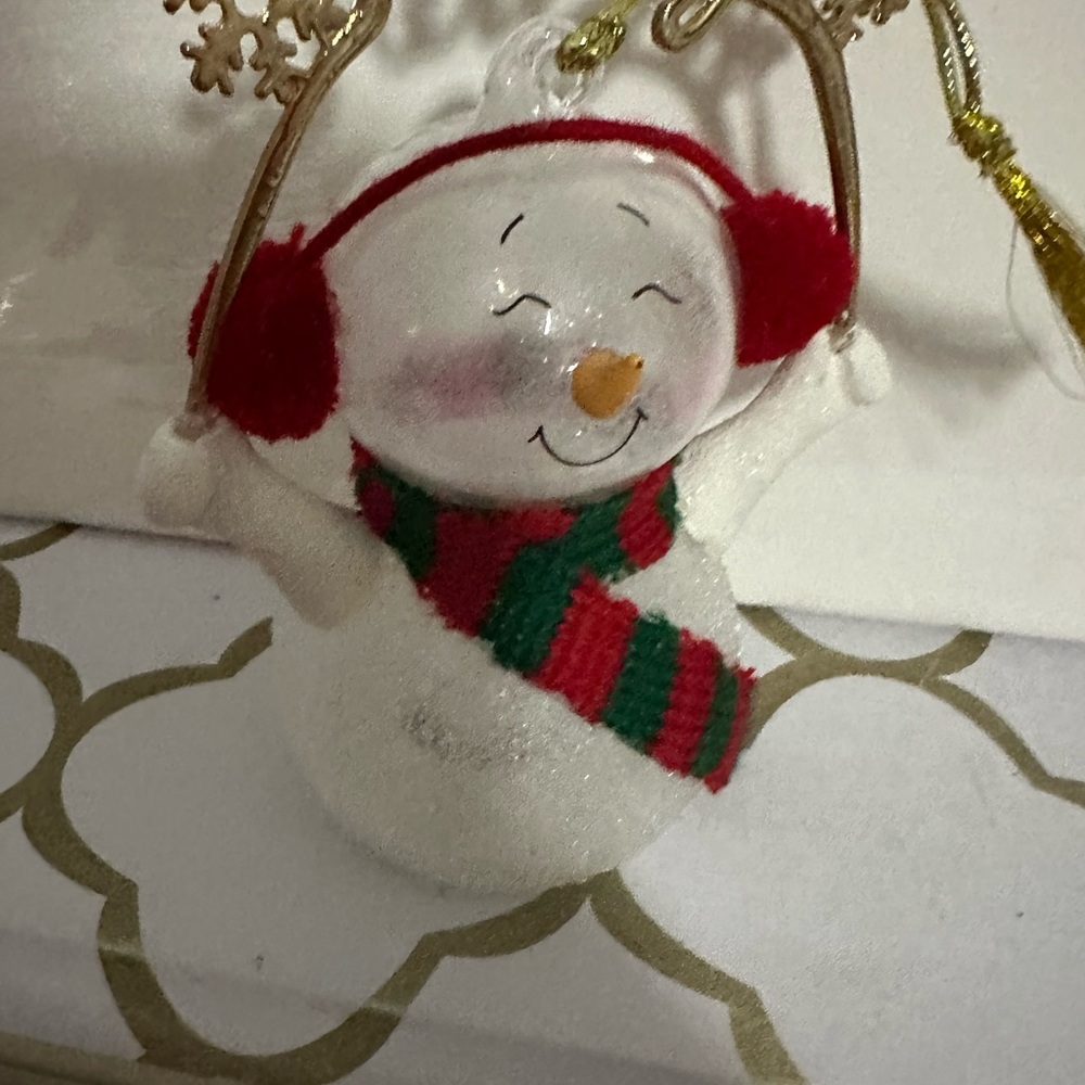 Lenox Wonderball Figural Snowman Lights Up Ornament Colors Change SKU #891151